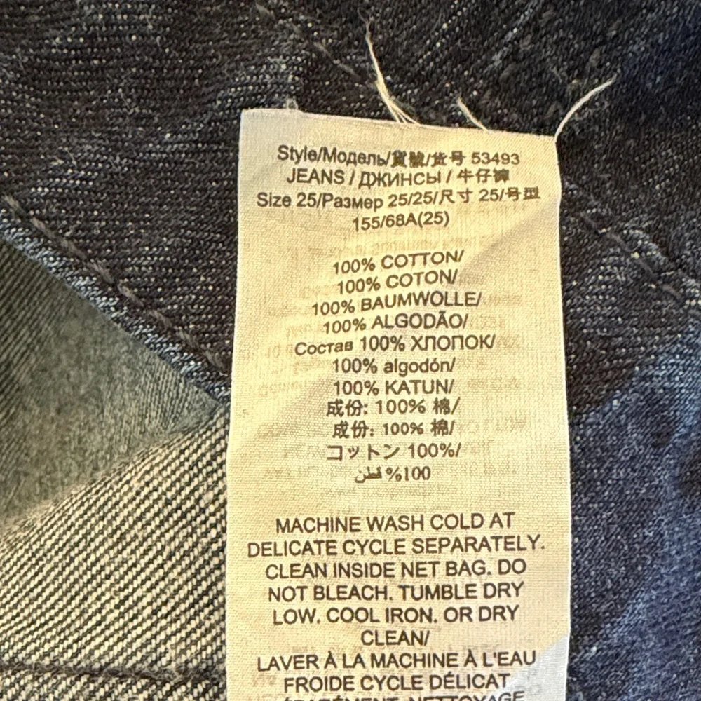 Tory Burch Dark Blue Wide Leg Cotton Denim Jeans 25